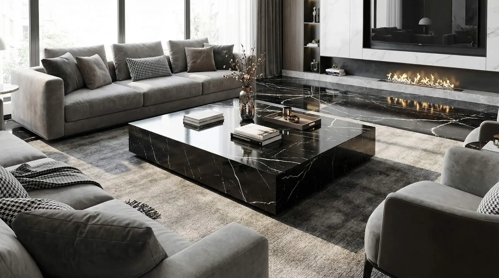 Nero Marquina Countertops & Islands view 3
